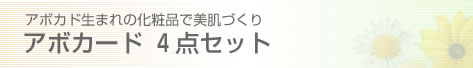 アボカド生まれの化粧品で美肌づくり アボカード ４点セット